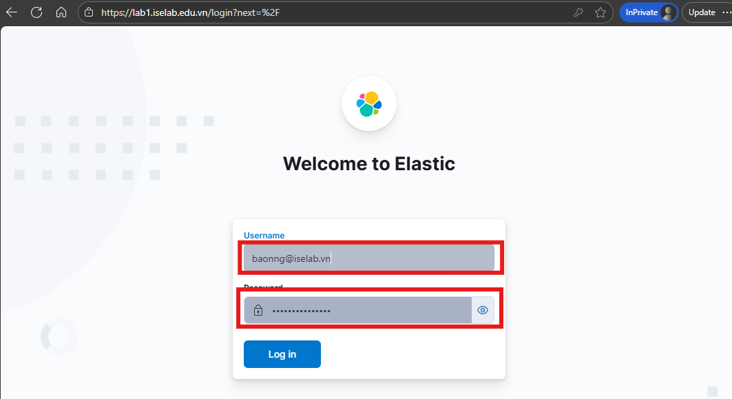 Hướng dẫn đăng nhập Elastic